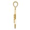 14K Yellow Gold Chai Star of David Charm Pendant Jewerly 30mm x 18mm